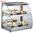 Front Curved Glass Electric Warming Food Display Plate Warmer with Gn Pan